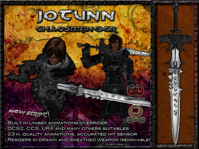 Second Life Marketplace Jotunn chaosbringer sword +Lorica+